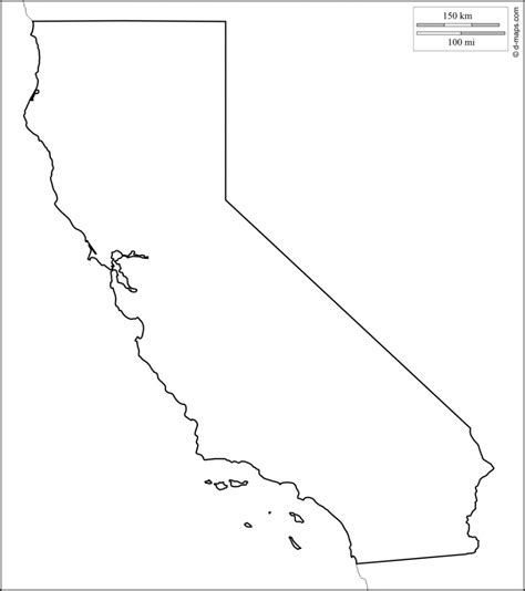 Blank Map Of California Printable Printable Maps