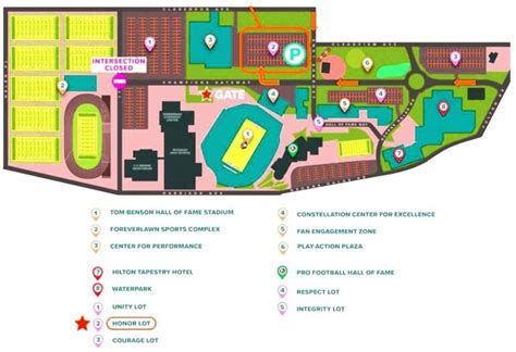 Tom Benson Hall Of Fame Stadium Seating And Parking Map Ticket Booking And Prices