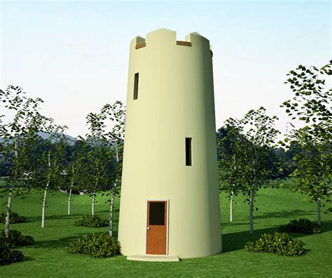 Observation Tower And Round Guard Tower Earthbag House Plans