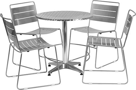 Flash Furniture 275 Round Aluminum Indoor Outdoor Table