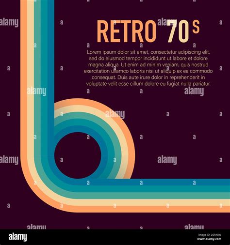 70s 1970 Abstract Vector Stock Retro Lines Background Vector