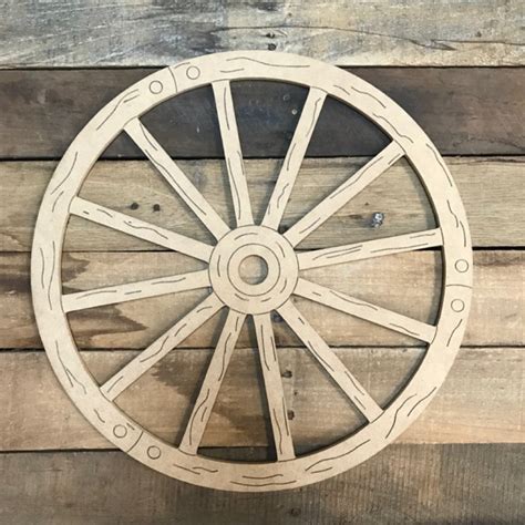 Online Paintable Wooden Diy Wagon Wheel Unfinished Cutout