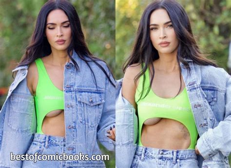 Megan Fox Shows Off Her Under Boobs As She Poses In A Sexy Outfit In