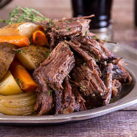 Try these tasty strips of butterflied chuck roll for a hearty meal. Chuck roast in crock pot time | Slow Cooker Pot Roast ...