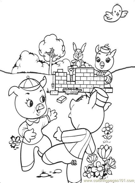 The Three Little Pigs 001 (3) Coloring Page - Free Others Coloring