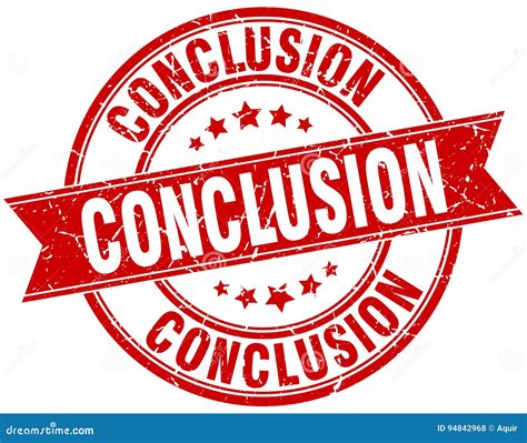 Conclusion Stamp Vector Illustration 99302588