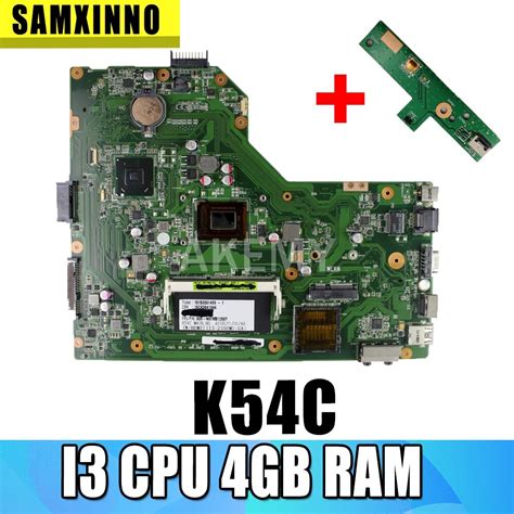 K54c Motherboard I3 Cpu 4gb Ram For Asus K54 K54c X54c Laptop