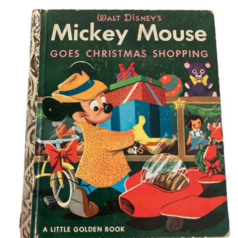 A Little Golden Book Walt Disneys Mickey Mouse Goes Christmas Shopping