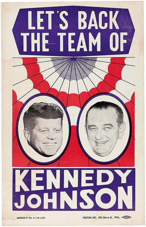 Kennedy Johnson Campaign Poster R Propagandaposters