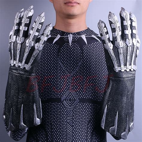 A Pair Of Two 2018 Movie Black Panther Claws Gloves Cosplay Costume