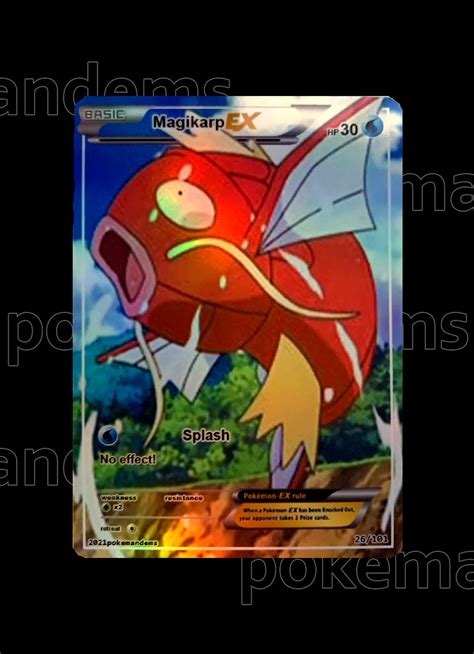 Personalised Holo Pokemon Card Magikarp Ex T Etsy