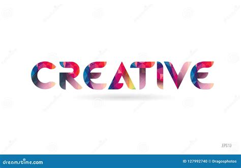 Creative Colored Rainbow Word Text Suitable For Logo Design Stock