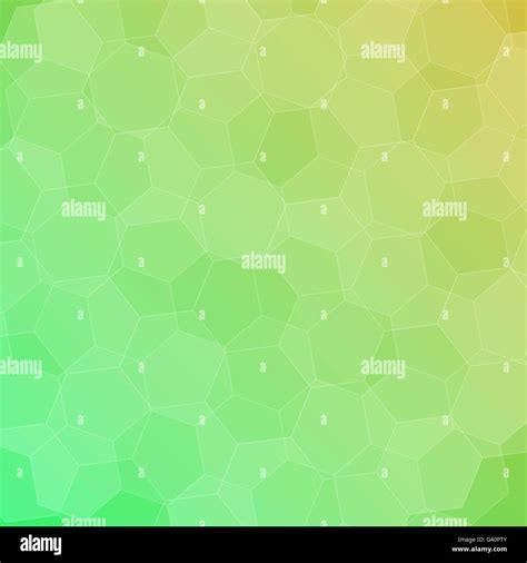 Abstract Green Yellow Background With Hexagons Stock Vector Stock