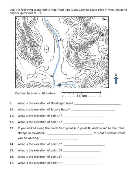 It is found in the top right hand corner of the map (fig. Topographic Map Reading Worksheet Answer Key - A Worksheet Blog