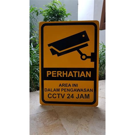 Jual Rambu Area Dalam Pengawasan Cctv Plat Aluminium X Cm