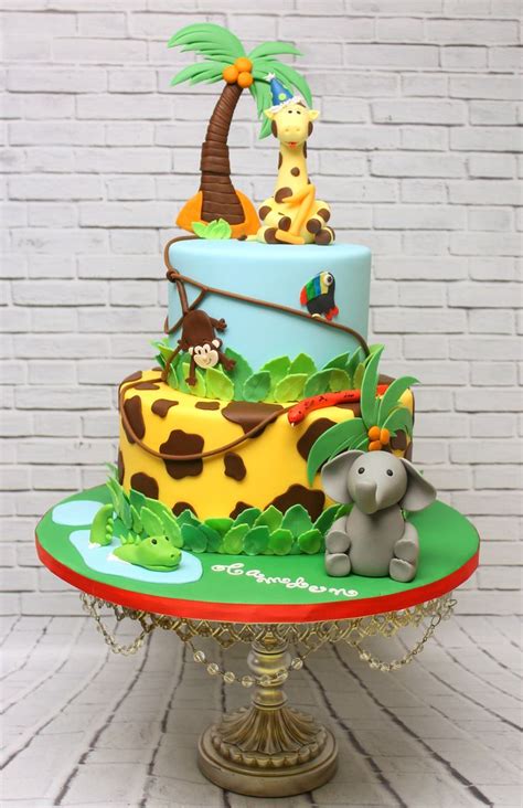 Birthday cake boy ideas fluidynamics me. Fun jungle themed birthday cake! #urbanicing # ...