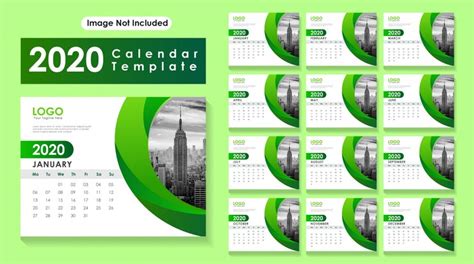 premium vector desk calendar 2020