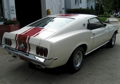 Wimbledon White 1969 Ford Mustang Gt T 5 Fastback