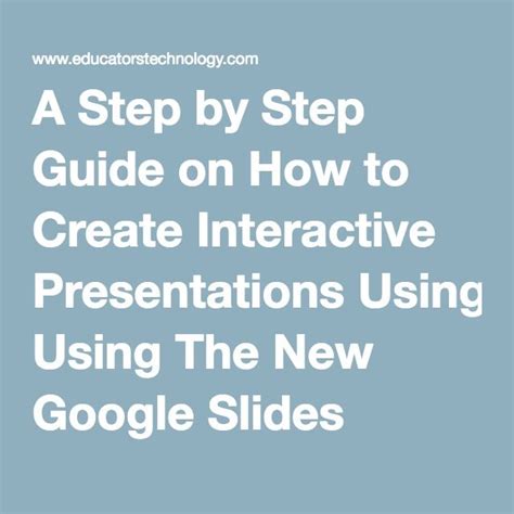 A Step By Step Guide On How To Create Interactive Presentations Using
