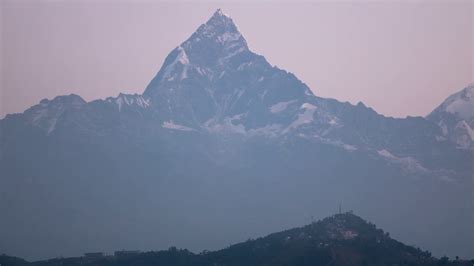 Pokhara Nepal Himalaya Mountain Machapuchare Stock Footage Sbv