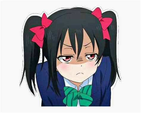 Angry Anime Png Angry Sticker Love Live Nico Face Transparent Png