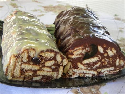 Kormos Or Mosaiko Easy No Bake Chocolate Log Kopiaste To Greek