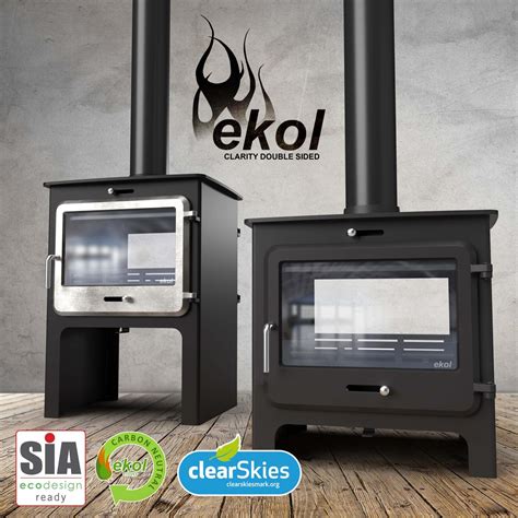Ekol Clarity Double Sided Multi Fuel Stove Flamecraft