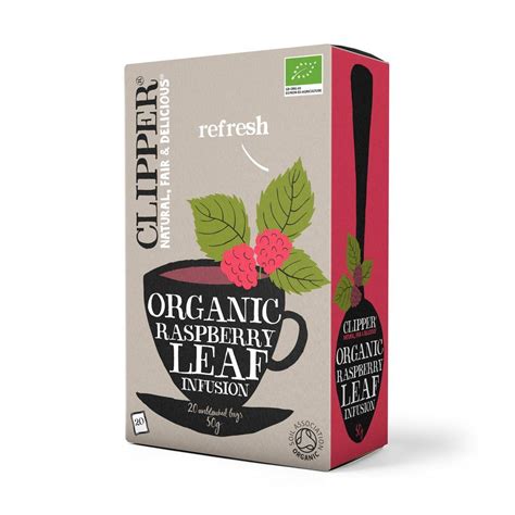 20 Organic Raspberry Leaf Tea Bags From Clipper