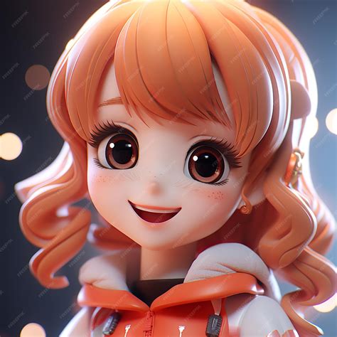 Premium Ai Image Illustration Of Super Cute Girl Ip By Pop Mart Disney Style Pixar