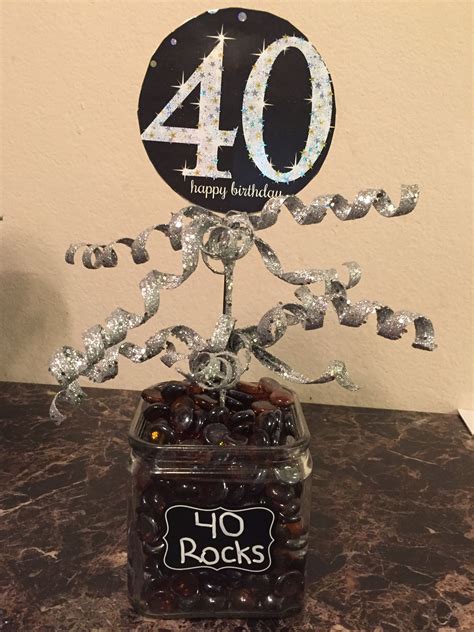 Centerpiece I Made For My Husbands 40th Birthday Party 40th