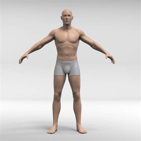 Male Human Body D Model Ma Obj Max Free D