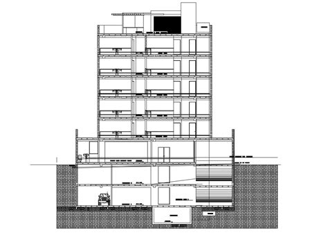 Dwg File Of Residential Apartment Section Cadbull