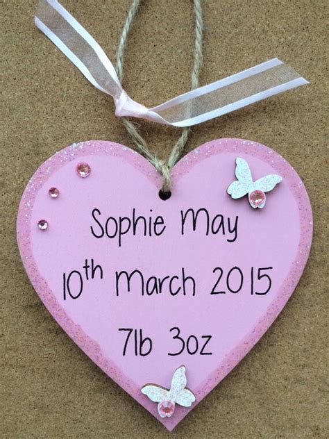 Hand Decorated Personalised Wooden Hanging Heart By Mywoodenhearts