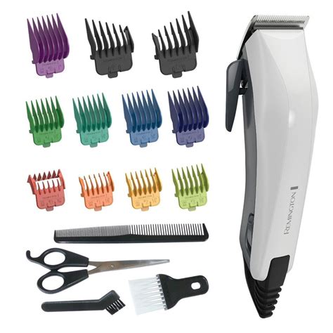 The remington men's personal body groomer helps you keep unwanted body hair under control. Remington ColourCut Hair Clipper With 9 Combs | Men's Hair ...