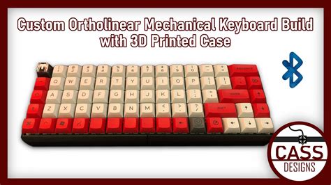 Custom Bluetooth Ortholinear Mechanical Keyboard With 3d Printed Case