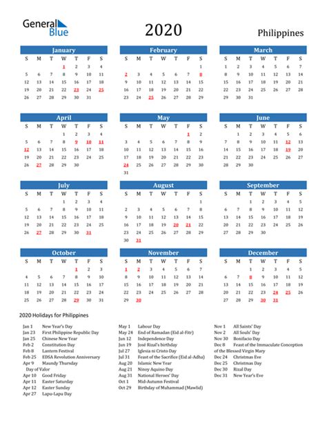 Free Printable Calendar In Pdf Word And Excel Philippines