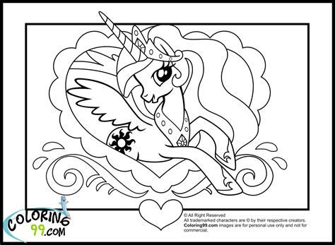 Such symbols are referred to in the two most recent incarnations as cutie marks. My Little Pony Princess Celestia Coloring Pages | Team colors