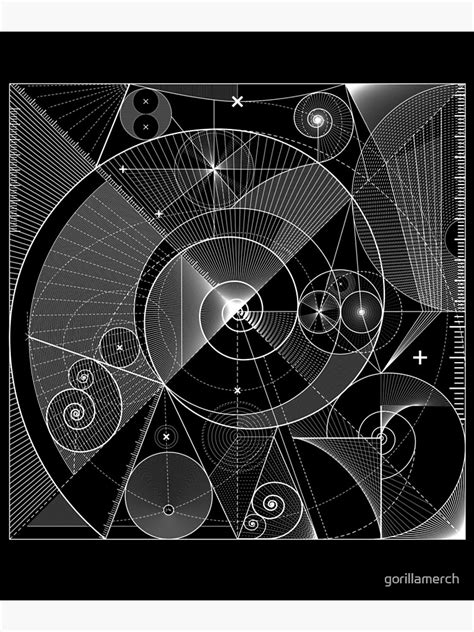 Fibonacci Sequence Spiral Sacred Geometry Design Premium Matte