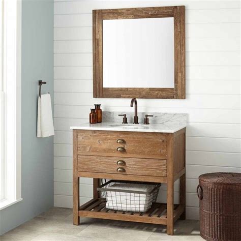View our selection of all wood unfinished bathroom vanity cabinets. 36" Benoist Reclaimed Wood Vanity for Undermount Sink ...