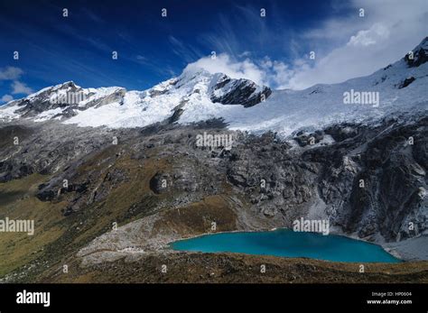 Peru Beautiful Cordillera Blanca Mountain On The Santa Cruz Trek The