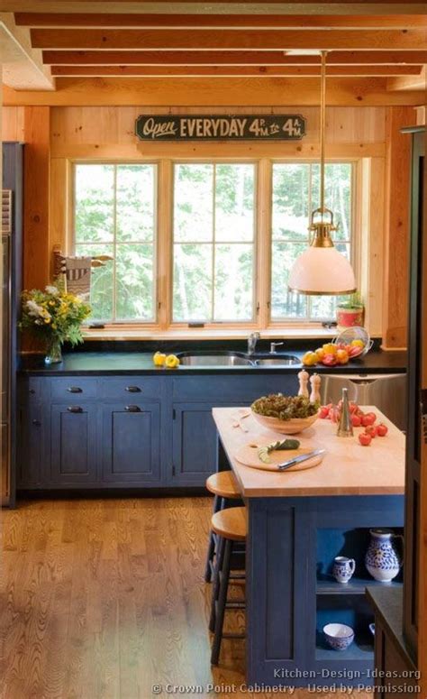 The yealm kitchen cabinets are painted in farrow & ball's hague blue to inject some vibrancy. Pin by Louise Kelly on Around the house | Log home ...