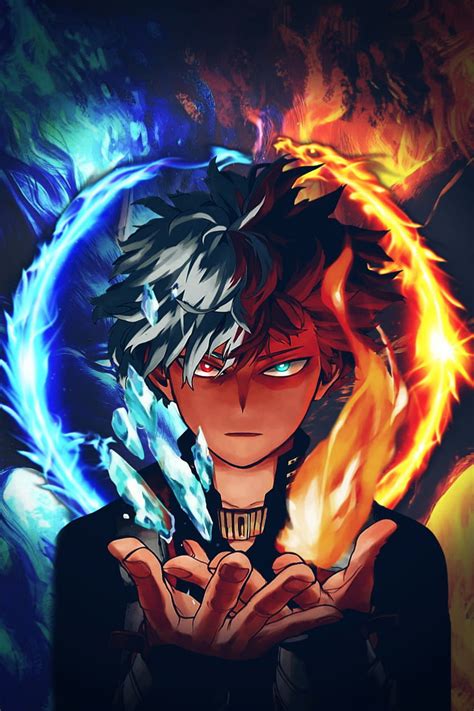 Shoto Todoroki Art Anime Hd Phone Wallpaper Pxfuel