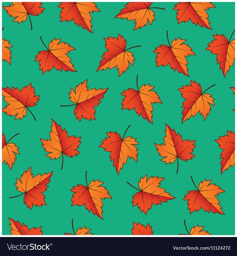 Fall Leaves Seamless Pattern Royalty Free Vector Image