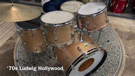 1970s Ludwig Hollywood Champagne Sparkle Drum Kit Youtube