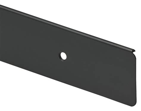 Profil de finition pour plan de travail noir brossé l. 40 mm x H. 38 mm
