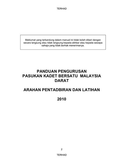 Buku Panduan Kadet Bersatu Malaysia Laut Malayuswe