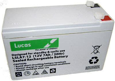 Lucas 12V 7AH AGM/GEL Rechargeable Battery FLYMO CT250X STRIMMER NEW ...