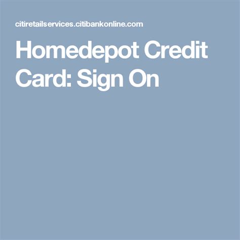Grab the latest home depot credit card discounts to redeem up to $100 savings for new customers. Homedepot Credit Card: Sign On | Home depot credit, Home depot, Credit card