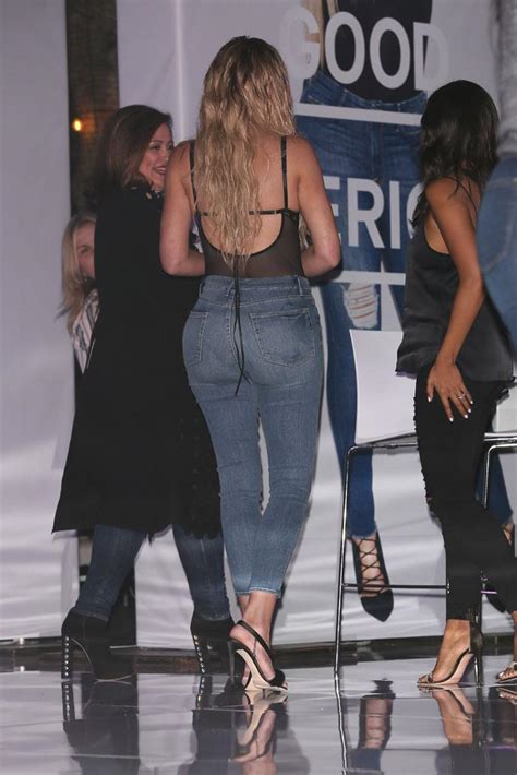 Photos Khloe Kardashian Flashes Odd Butt Bandage At Denim Line Launch