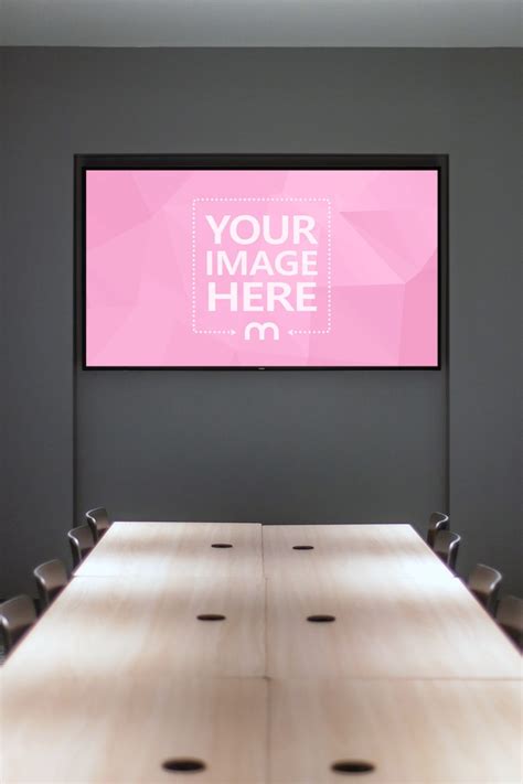 Download TV on Office Room Wall Mockup - Mediamodifier in 2020 | Office room, Mockup, Make design